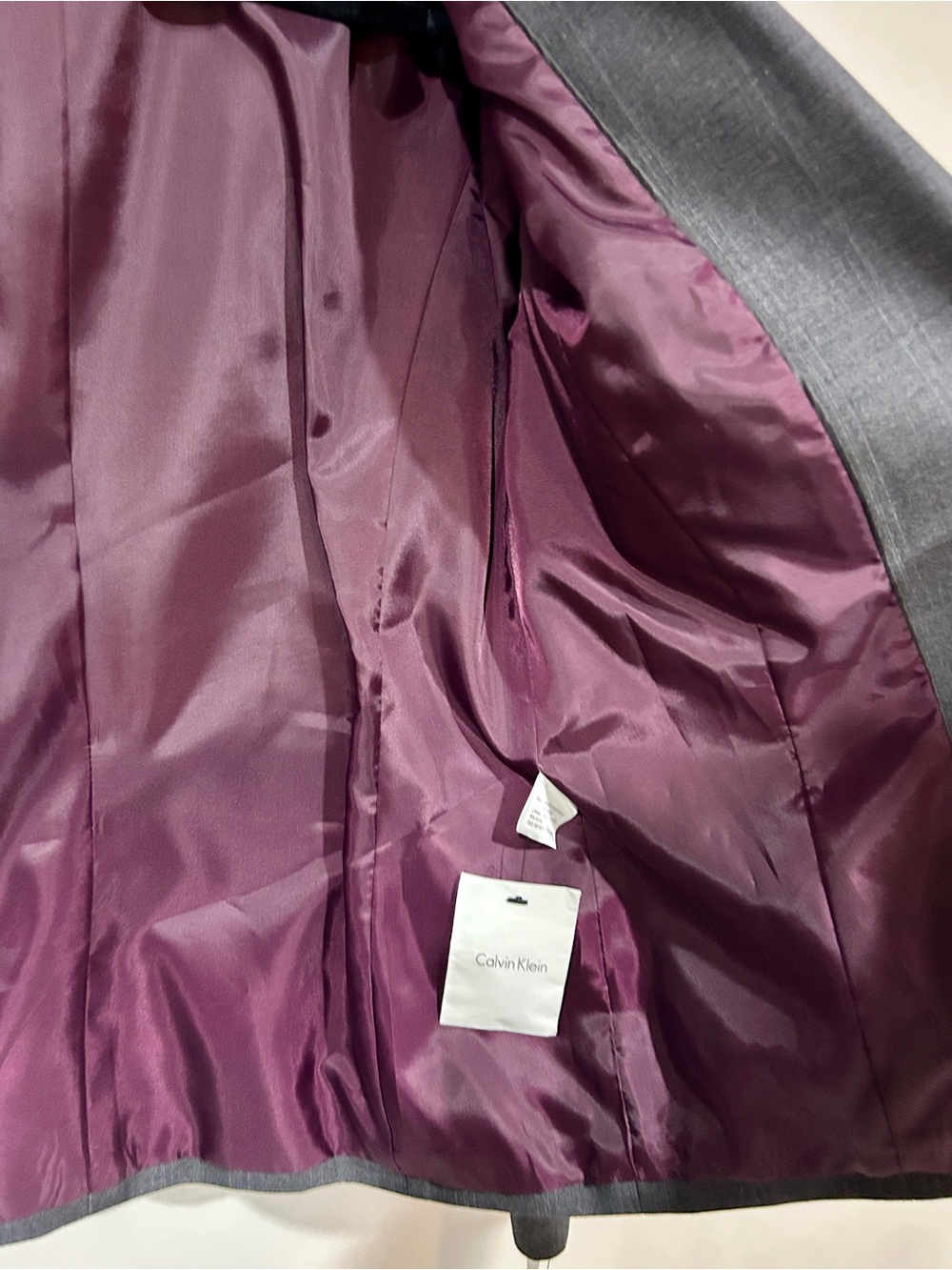 Calvin Klein Gray Plaid Women's Blazer - Picture 12 of 14